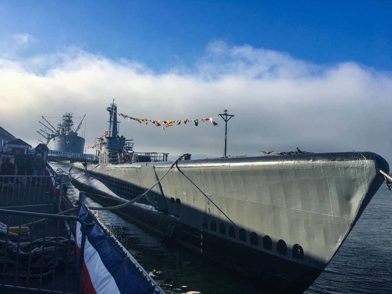 Submarine in dock