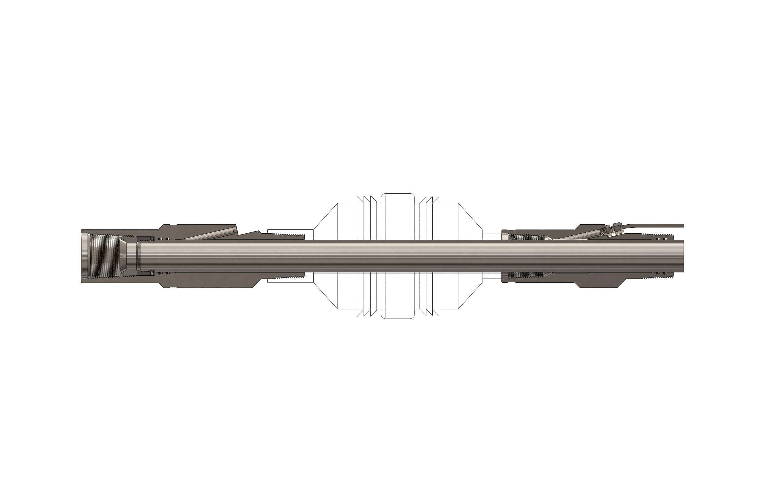 Annular Pressure Packer Bypass sectioned view