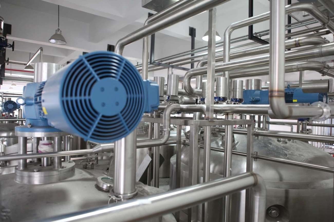 Pipes within a industrial facility