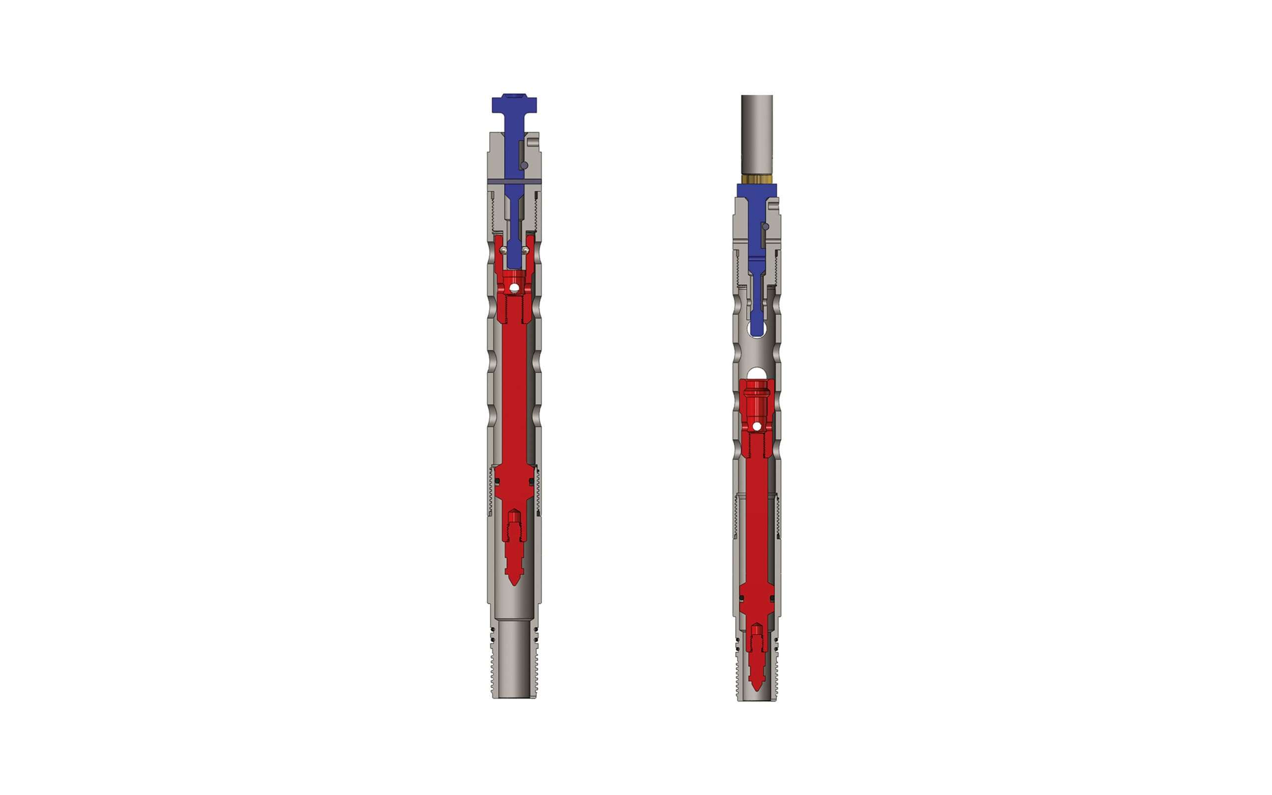 Drop Bar Hydrostatic Firing Heads sectioned view